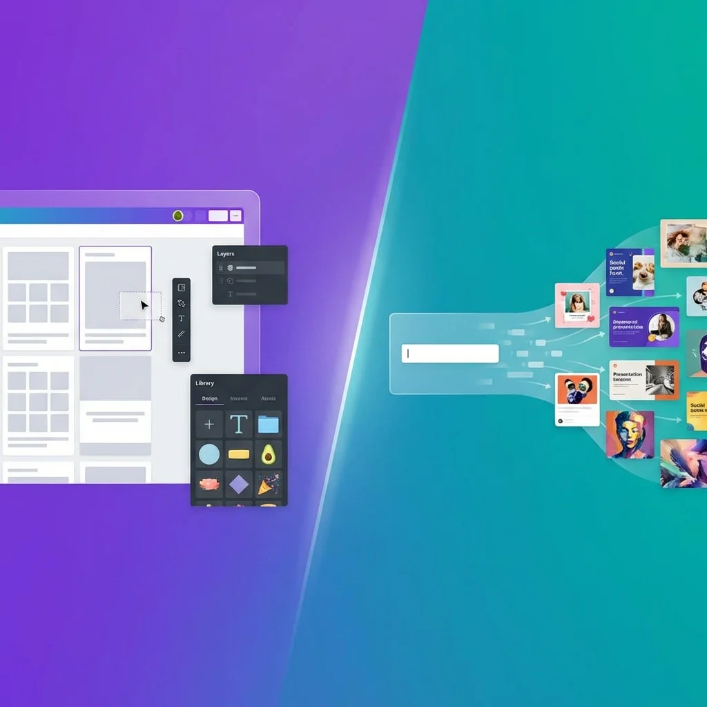 Comparing template-based vs AI-generated design approaches
