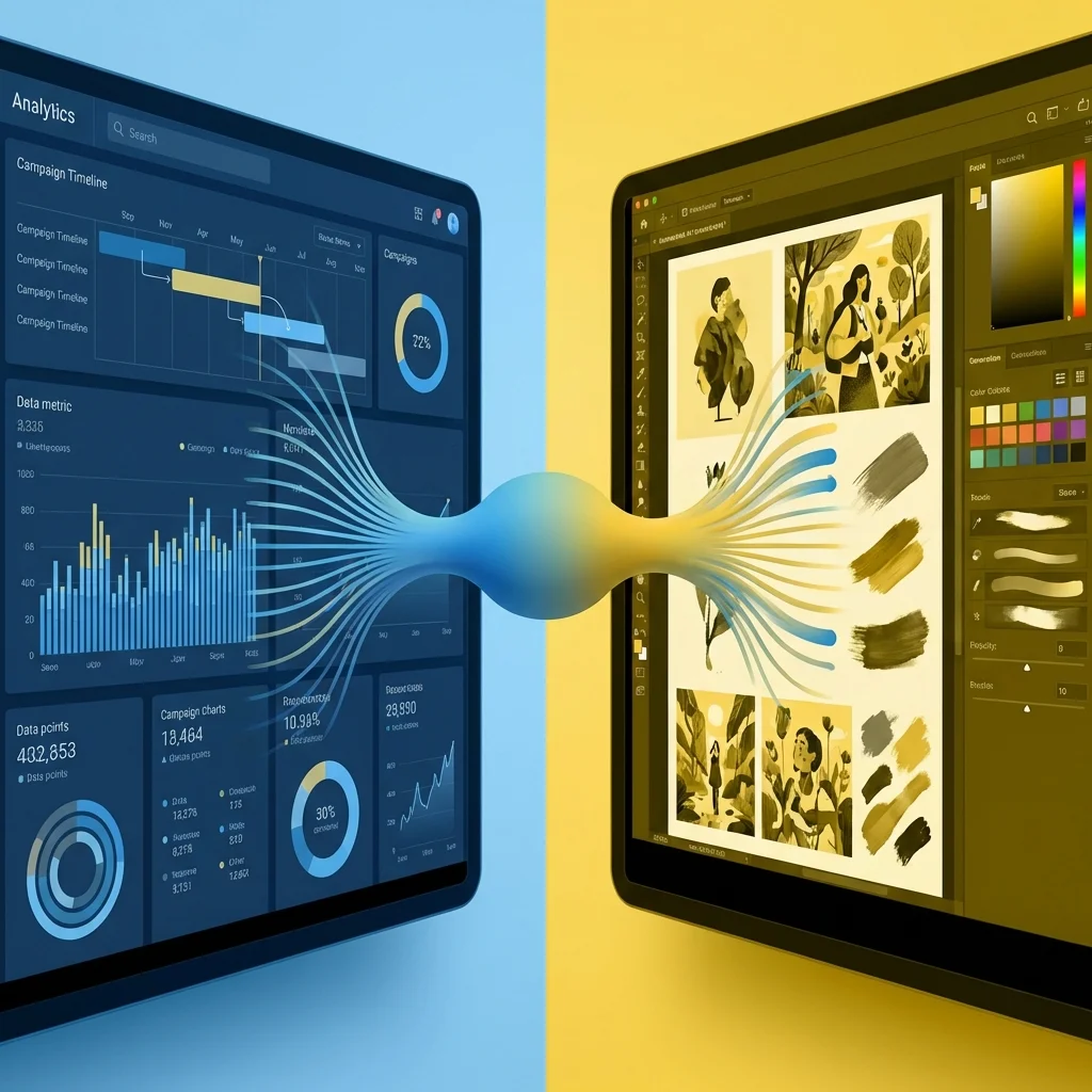 Analytics and campaign management vs pure creative generation
